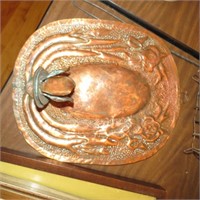 Beautiful Copper Candleholder Art Piece