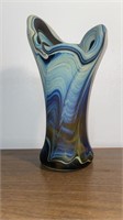 Hand Made Glass Vase, Made in Syria , 11"