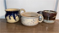 Vintage Lot of 3 Pottery Mugs