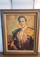 Ortiz Signed Painting Oil on Canvas Matador