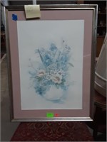 Flowers In Vase print / Glass Framed