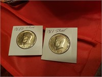 US Silver 1/2 Dollar  J.Kennedy 1967,1968D