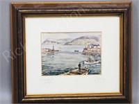 signed art print R W Young Carnlough County