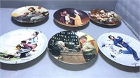 6 Norman Rockwell plates