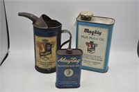 (3) Vintage "Maytag" Oil Cans