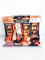 Smart Straps 4-Pack 10' Ratchet Tie Downs (Orange)