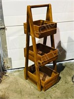 3 tier wood stand - 36: tall