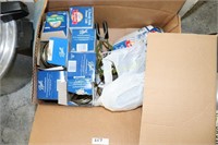 Box of canning jars and 2 pressure cookers