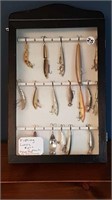 VINTAGE FISHING LURES IN SHADOWBOX CASE