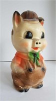 LARGE RETRO PIGGY BANK FULL OF COINS