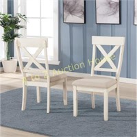 X BACK DINING CHAIRS IVORY