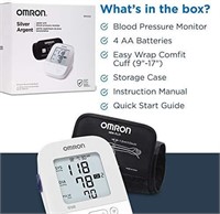 Omron Silver Blood Pressure Monitor, Upper Arm