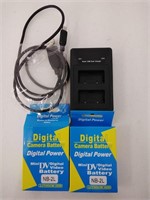 2 pack digital camera battery (NB-2L) with dual