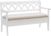 Powell Furniture Elliana Bench, White