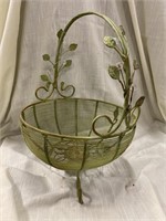 Footed basket with handle, hanging basket or many