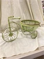 Tricycle planter. 17 inches long the planter is 9