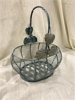 Metal basket with handle could be used as a