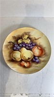 Enesco Vintage Gold trim plate with Fruit on