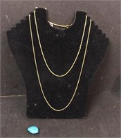 Jewelry & Stone Lot Blue stone 2 necklaces