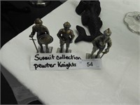 SUMMIT COLLECTION PEWTER KNIGHTS