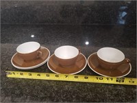 3 Bavaria German Cups and Saucers