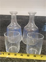 2 Vintage Carafes and 2 Cups