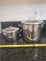 2 Pots with lids