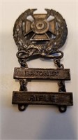 Sterling Bayonet/Rifle Military Badge