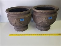 (2) Pacific Casual Planters 12.5" diam., 11" tall