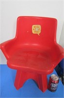 Vintage Red Childs Swivel Chair (Has Crack in Seat
