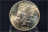 Uncirculated 1932 $10 Gold Indian Coin