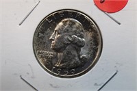 1959 Uncirculated Washington Silver Quarter toned
