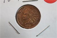 1881 Indian Head Cent Full Liberty