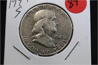 1949-S Franklin Silver Half Dollar