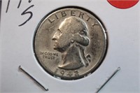 1942-S Washington Silver Quarter