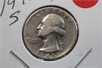 1945-S Washington Silver Quarter