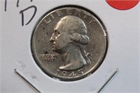 1945-D Washington Silver Quarter