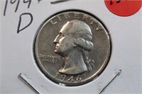 1946-D Washington Silver Quarter