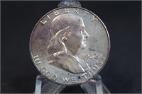 1962 Proof Cameo Franklin Silver Half Dollar