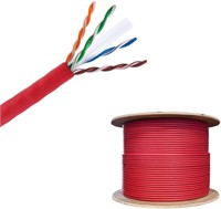 Red Cat6 1000 feet Bulk Ethernet Cable