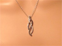 Sterling Silver Infinity Pendant Necklace