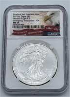 2021 (S)$1 1oz. Silver Eagle Coin MS 69