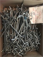Box Lot of Peg Board Pegs Misc. Sizes
