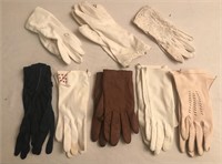 Box Lot of Vintage Ladies Gloves 8 Pairs