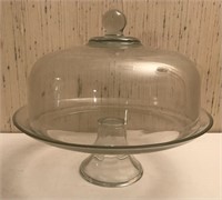 Glass Cake Plate & Dome B