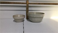 2-White Stoneware Bowls