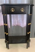 BLACK/GOLD PHONE STAND W/DRAWER