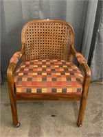 UPHILSTERED SEAT ROLL-A-ROUND CHAIR