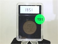 Cased 1851 Large Cent
