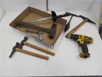 hammers, wrenches and drill